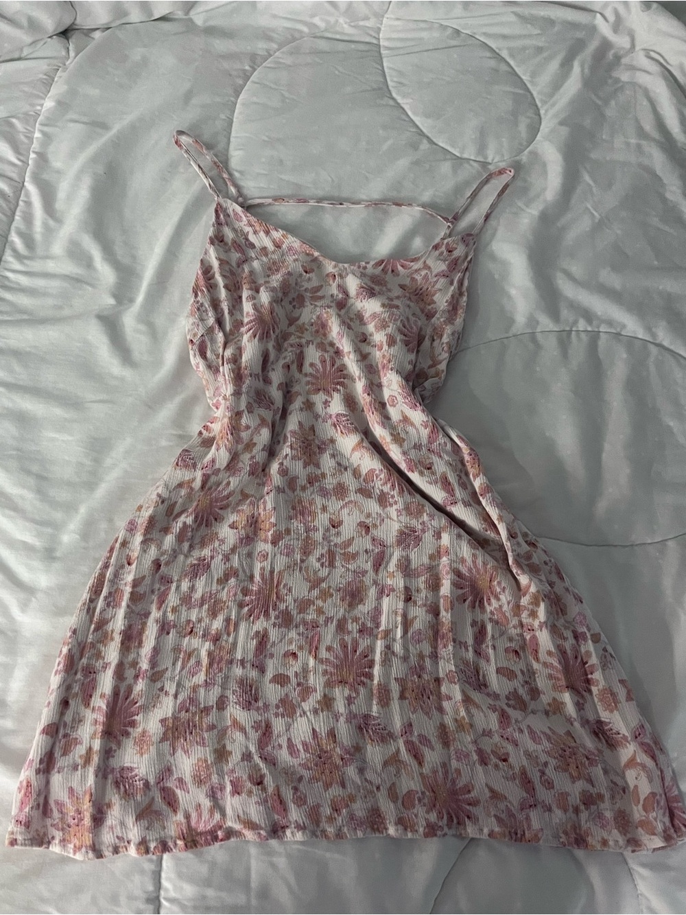 Style Rack Pink and White Floral Mini Slip Dress